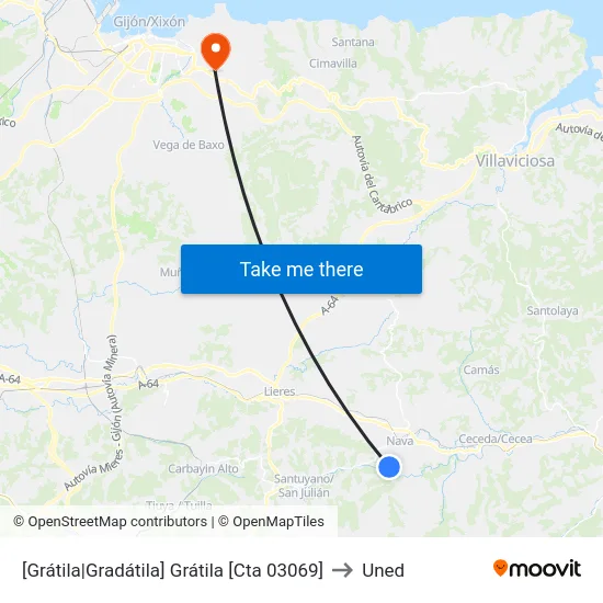 [Grátila|Gradátila]  Grátila [Cta 03069] to Uned map