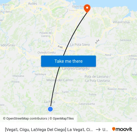 [Vega'L Ciigu, La|Vega Del Ciego]  La Vega'L Ciigu [Cta 03170] to Uned map