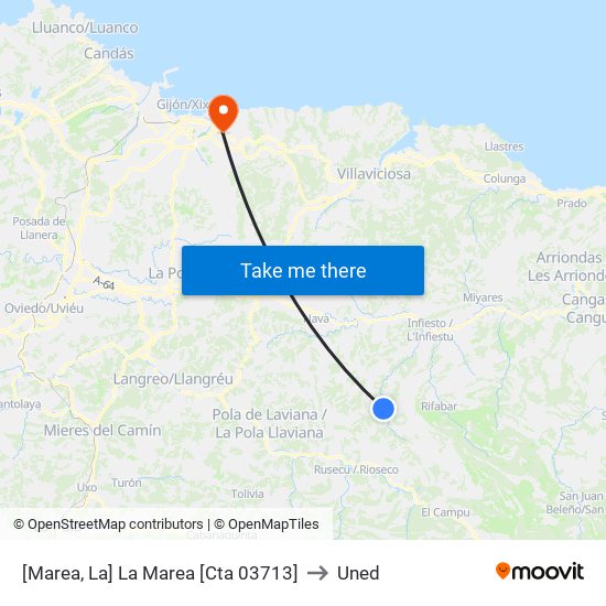 [Marea, La]  La Marea [Cta 03713] to Uned map