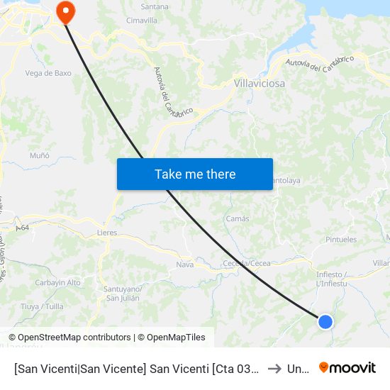 [San Vicenti|San Vicente]  San Vicenti [Cta 03716] to Uned map