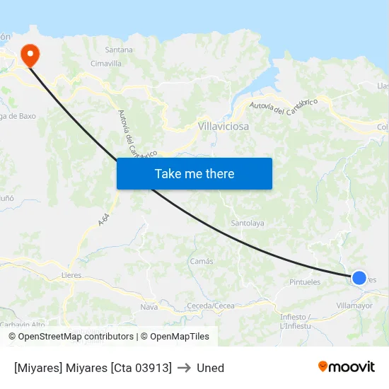 [Miyares]  Miyares [Cta 03913] to Uned map