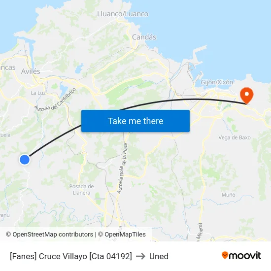 [Fanes]  Cruce Villayo [Cta 04192] to Uned map