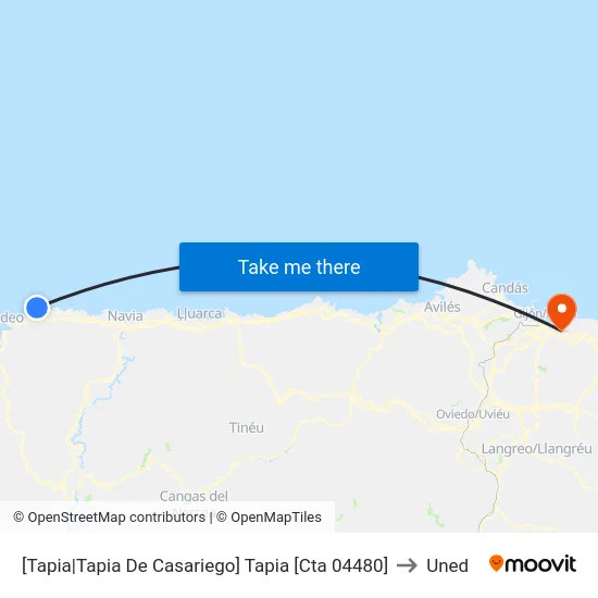 [Tapia|Tapia De Casariego]  Tapia [Cta 04480] to Uned map