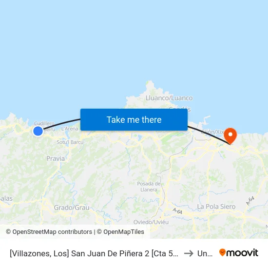 [Villazones, Los]  San Juan De Piñera 2 [Cta 5163] to Uned map