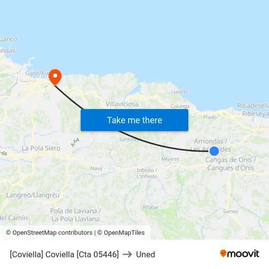 [Coviella]  Coviella [Cta 05446] to Uned map