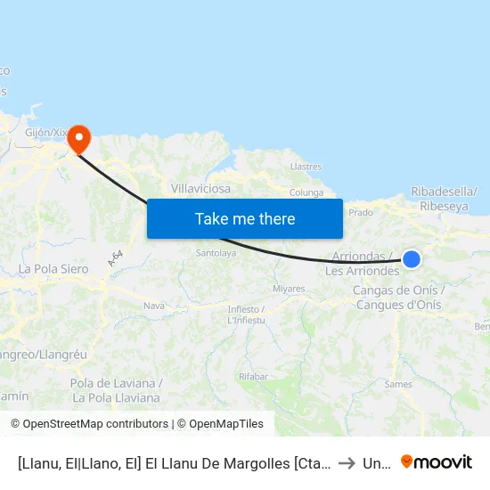 [Llanu, El|Llano, El]  El Llanu De Margolles [Cta 05452] to Uned map