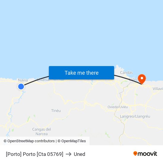 [Porto]  Porto [Cta 05769] to Uned map