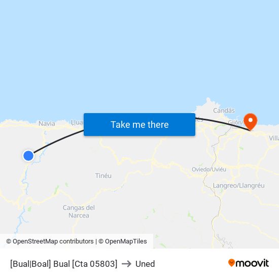 [Bual|Boal]  Bual [Cta 05803] to Uned map