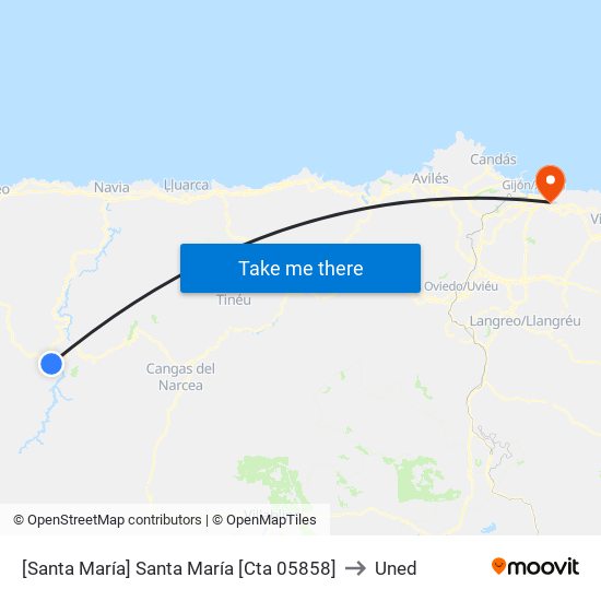 [Santa María]  Santa María [Cta 05858] to Uned map