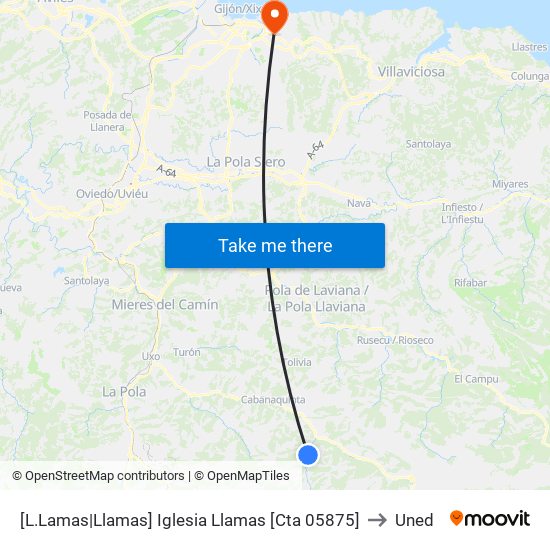 [L.Lamas|Llamas]  Iglesia Llamas [Cta 05875] to Uned map