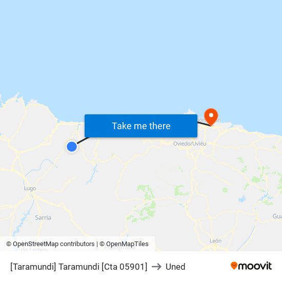 [Taramundi]  Taramundi [Cta 05901] to Uned map