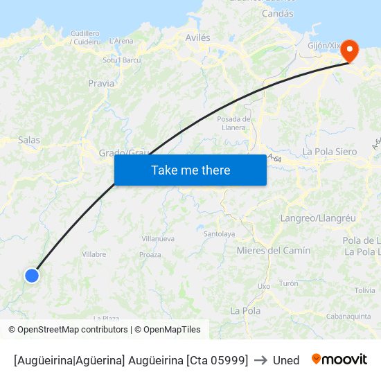 [Augüeirina|Agüerina]  Augüeirina [Cta 05999] to Uned map