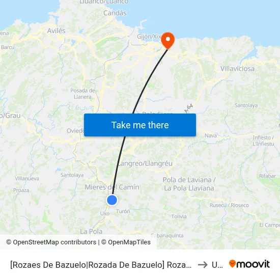 [Rozaes De Bazuelo|Rozada De Bazuelo]  Rozaes De Bazuelo [Cta 06192] to Uned map