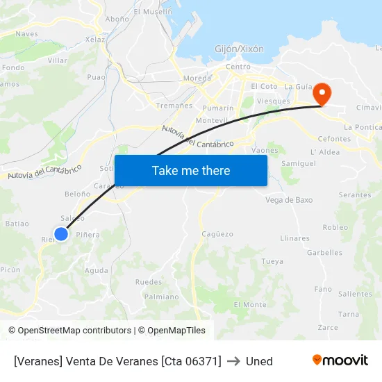 [Veranes]  Venta De Veranes [Cta 06371] to Uned map