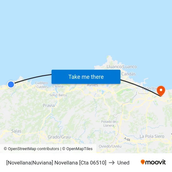 [Novellana|Nuviana]  Novellana [Cta 06510] to Uned map