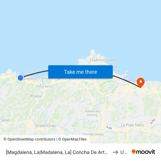 [Magdalena, La|Madalena, La]  Concha De Artedo [Cta 07333] to Uned map