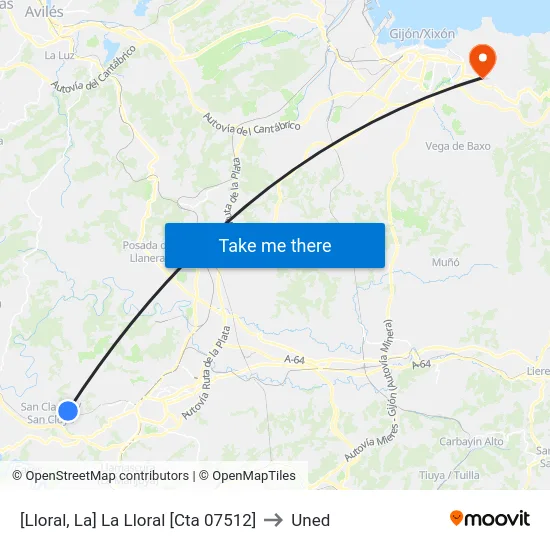[Lloral, La]  La Lloral [Cta 07512] to Uned map