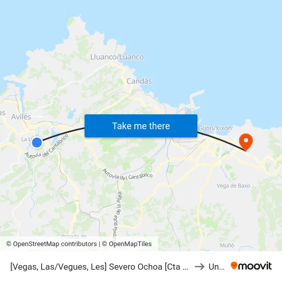 [Vegas, Las/Vegues, Les]  Severo Ochoa [Cta 07875] to Uned map