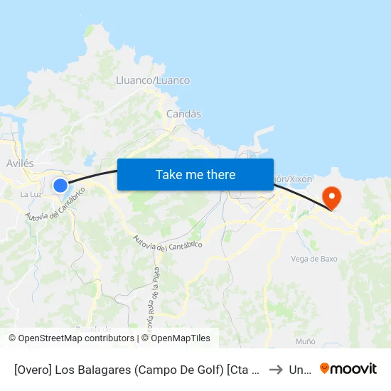 [Overo]  Los Balagares (Campo De Golf) [Cta 08662] to Uned map