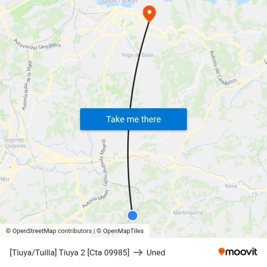 [Tiuya/Tuilla]  Tiuya 2 [Cta 09985] to Uned map