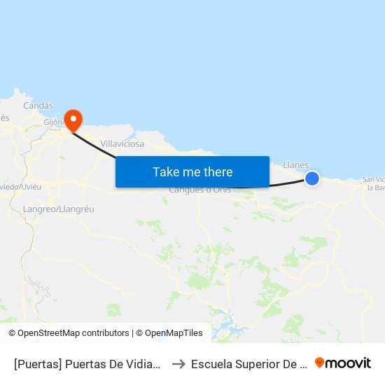 [Puertas]  Puertas De Vidiago [Cta 03691] to Escuela Superior De Marina Civil map