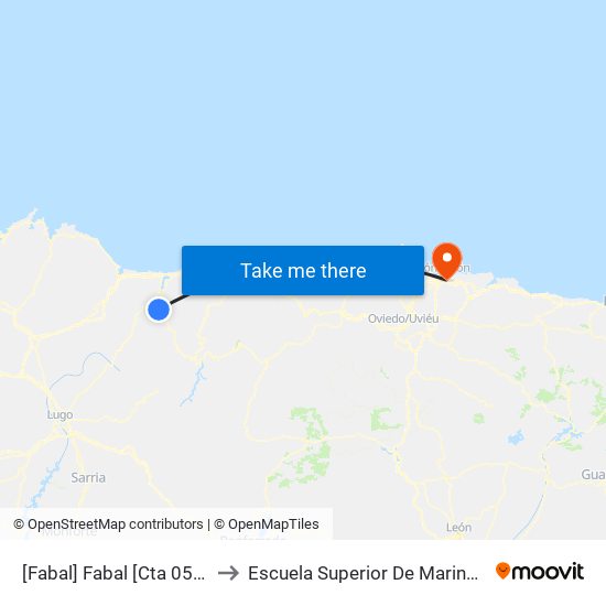[Fabal]  Fabal [Cta 05893] to Escuela Superior De Marina Civil map