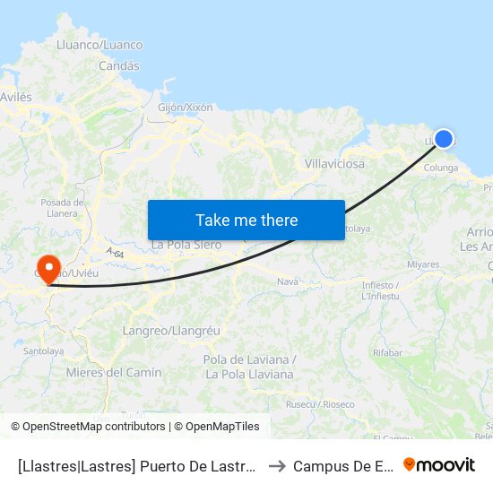 [Llastres|Lastres]  Puerto De Lastres [Cta 17246] to Campus De El Cristo map