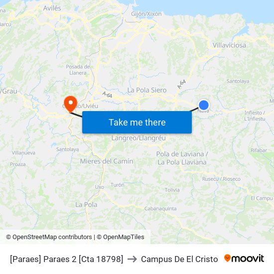 [Paraes]  Paraes 2 [Cta 18798] to Campus De El Cristo map