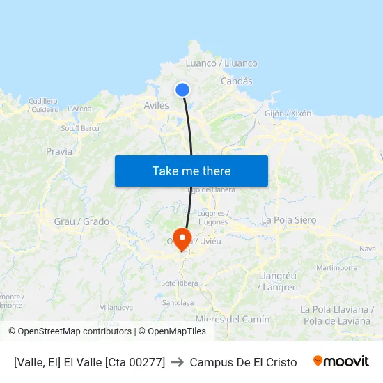 [Valle, El]  El Valle [Cta 00277] to Campus De El Cristo map