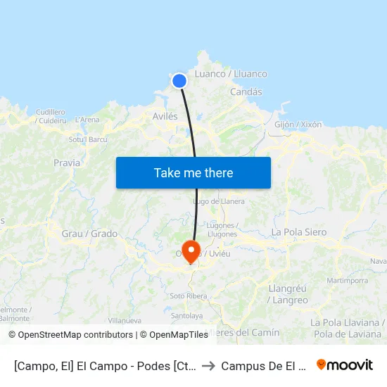 [Campo, El]  El Campo - Podes [Cta 00311] to Campus De El Cristo map