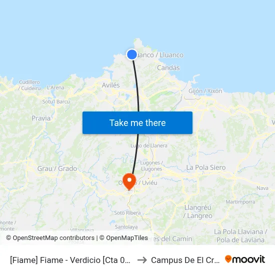 [Fiame]  Fiame - Verdicio [Cta 00316] to Campus De El Cristo map