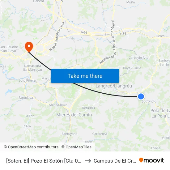 [Sotón, El]  Pozo El Sotón [Cta 00441] to Campus De El Cristo map