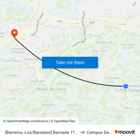 [Barreros, Los/Barredos]  Barriada 1º De Mayo [Cta 00460] to Campus De El Cristo map