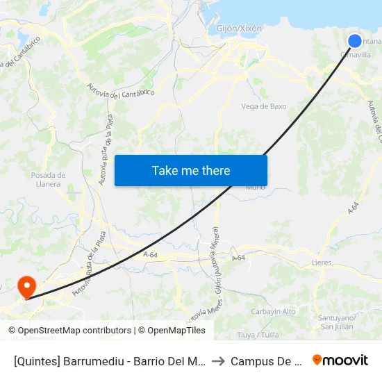[Quintes]  Barrumediu - Barrio Del Medio [Cta 00539] to Campus De El Cristo map