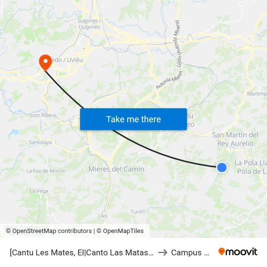 [Cantu Les Mates, El|Canto Las Matas]  Canto Las Matas [Cta 00640] to Campus De El Cristo map
