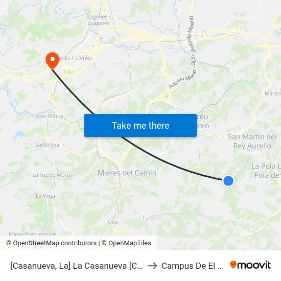 [Casanueva, La]  La Casanueva [Cta 00652] to Campus De El Cristo map