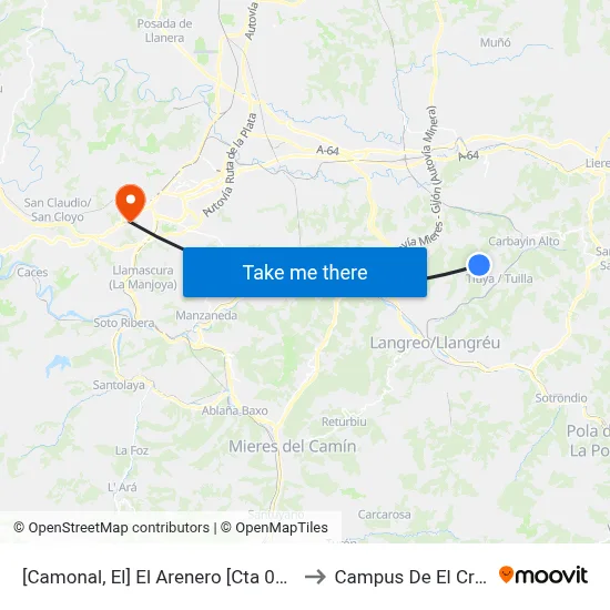 [Camonal, El]  El Arenero [Cta 00859] to Campus De El Cristo map