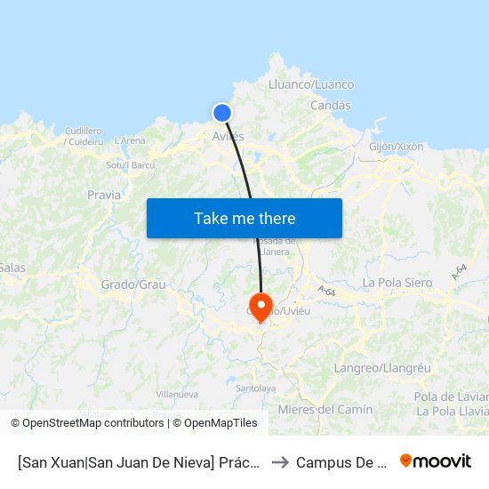 [San Xuan|San Juan De Nieva]  Prácticos [Cta 01056] to Campus De El Cristo map