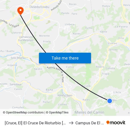 [Cruce, El]  El Cruce De Rioturbio [Cta 01176] to Campus De El Cristo map