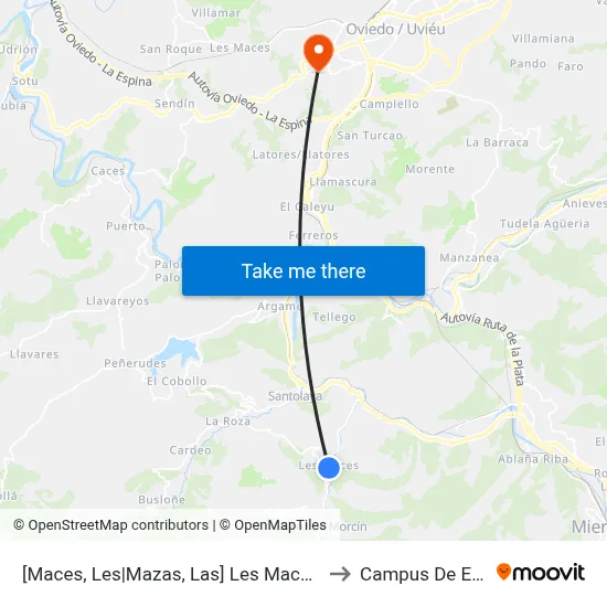 [Maces, Les|Mazas, Las]  Les Maces [Cta 01580] to Campus De El Cristo map
