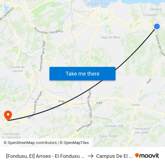 [Fonduxu, El]  Arroes - El Fonduxu [Cta 01889] to Campus De El Cristo map