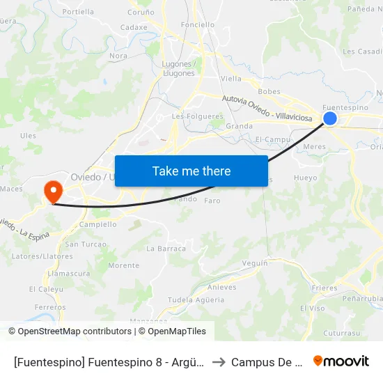[Fuentespino]  Fuentespino 8 - Argüelles [Cta 02043] to Campus De El Cristo map