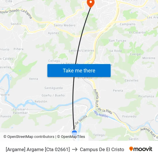 [Argame]  Argame [Cta 02661] to Campus De El Cristo map