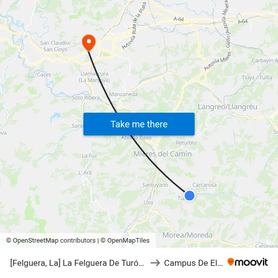 [Felguera, La]  La Felguera De Turón [Cta 03259] to Campus De El Cristo map