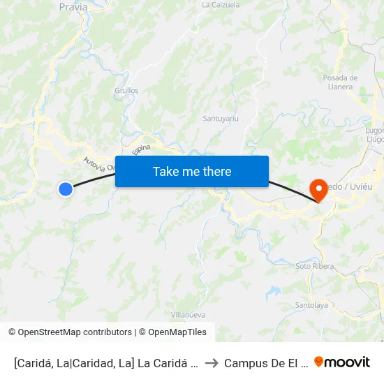 [Caridá, La|Caridad, La]  La Caridá [Cta 03427] to Campus De El Cristo map