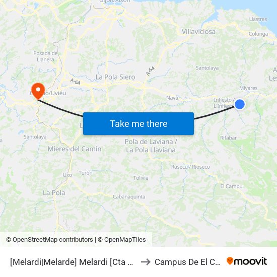 [Melardi|Melarde]  Melardi [Cta 03747] to Campus De El Cristo map