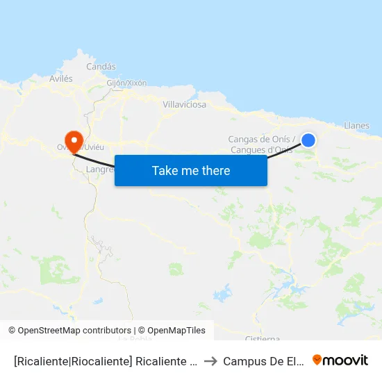 [Ricaliente|Riocaliente]  Ricaliente [Cta 03772] to Campus De El Cristo map