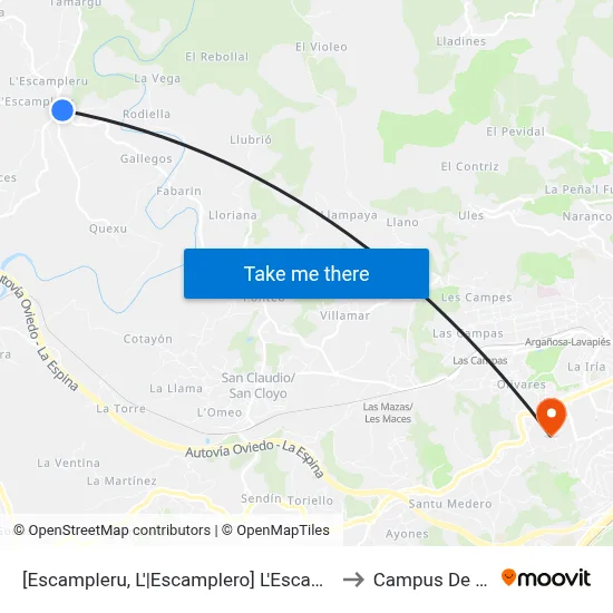 [Escampleru, L'|Escamplero]  L'Escampleru [Cta 04078] to Campus De El Cristo map