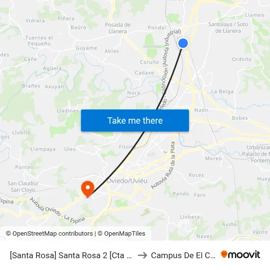 [Santa Rosa]  Santa Rosa 2 [Cta 04238] to Campus De El Cristo map