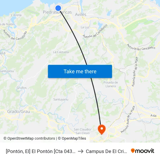 [Pontón, El]  El Pontón [Cta 04350] to Campus De El Cristo map